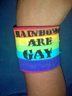 rainbow wristband