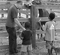 Martin Gill and children Martin Gill and children