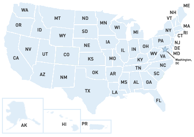 Click for detailed information about voting in your state.