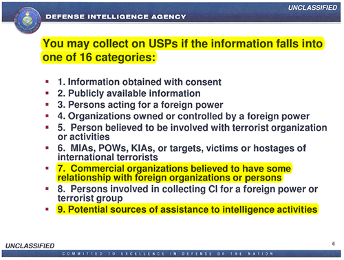 DoD HUMINT Legal Workshop Fundamentals of HUMINT Targeting, page 6