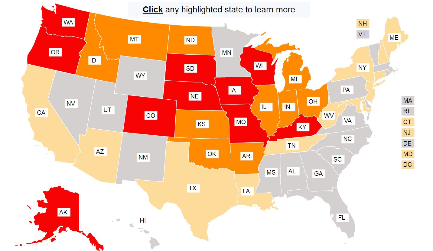 Percentage of Hospital Beds in Catholic Hospitals, 2016 American