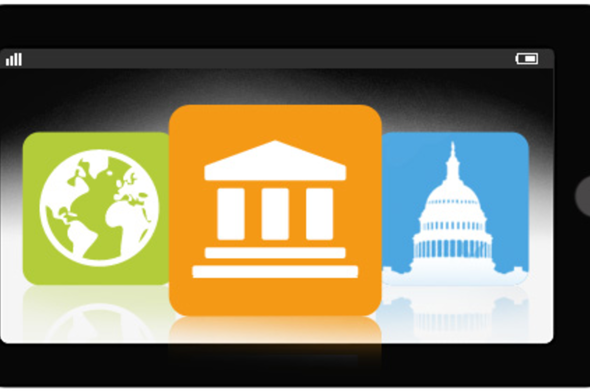 Smartphone with courthouse application selected.