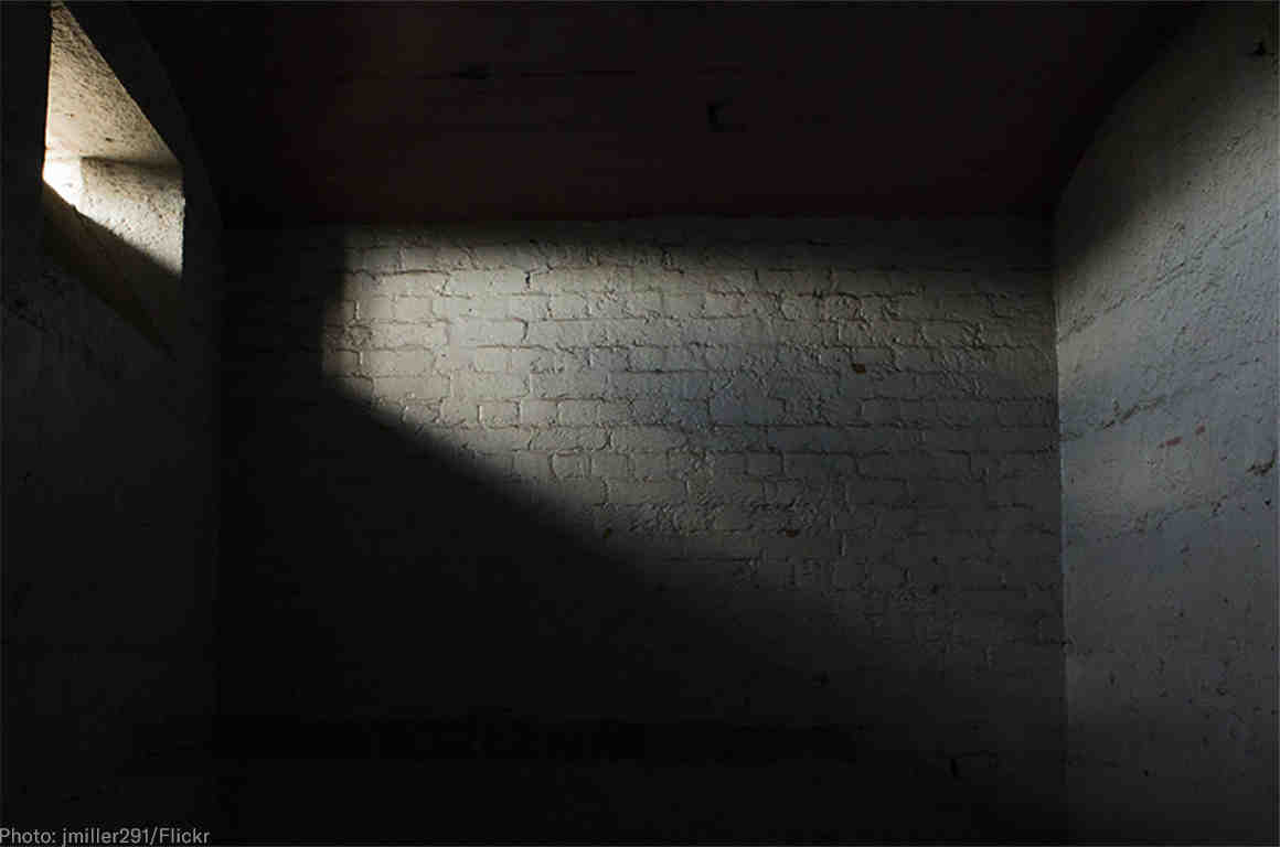 Small window in solitary confinement