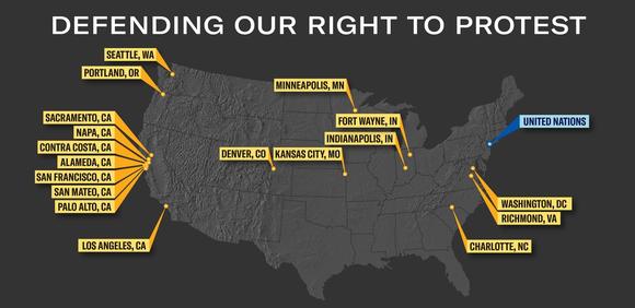 ACLU Map Defending Right to Protest