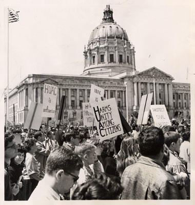 Protesters at SF city hall