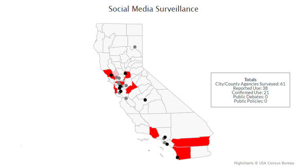 Social Media Surveillance map