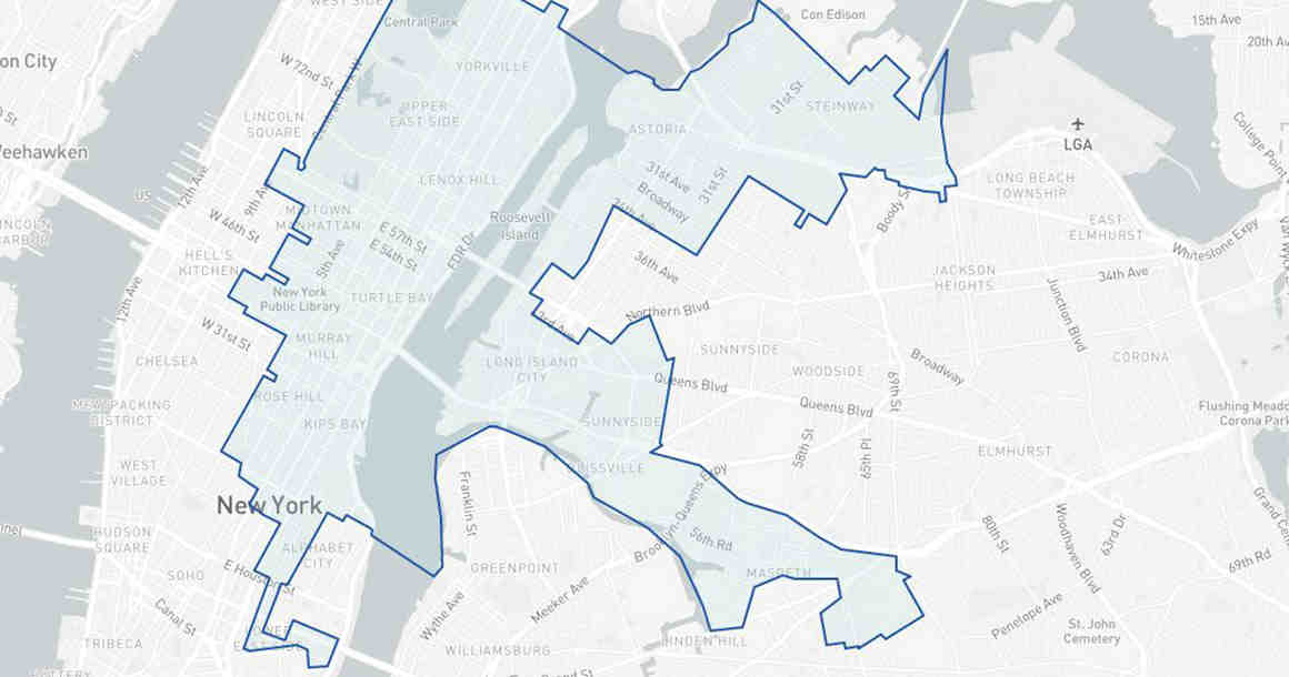 District map of Manhattan