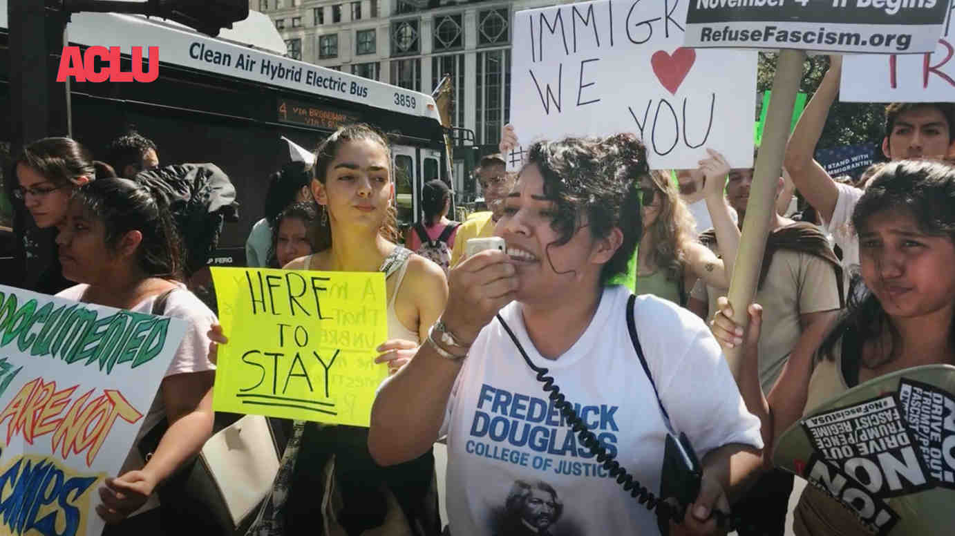 Protesters at a rally