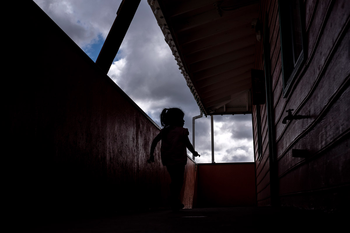 Girl Walking in Hotel