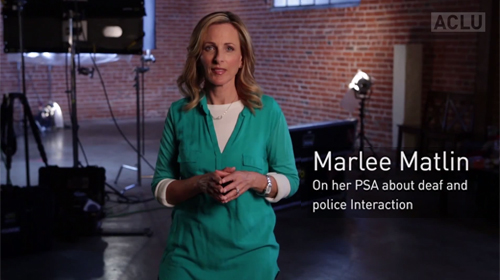 Marlee Matlin on her PSA about deaf and police interaction