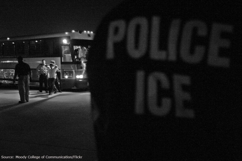 An ICE removal of undocumented immigrants