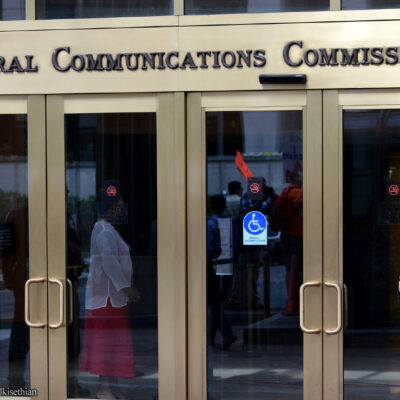 Front door of FCC building