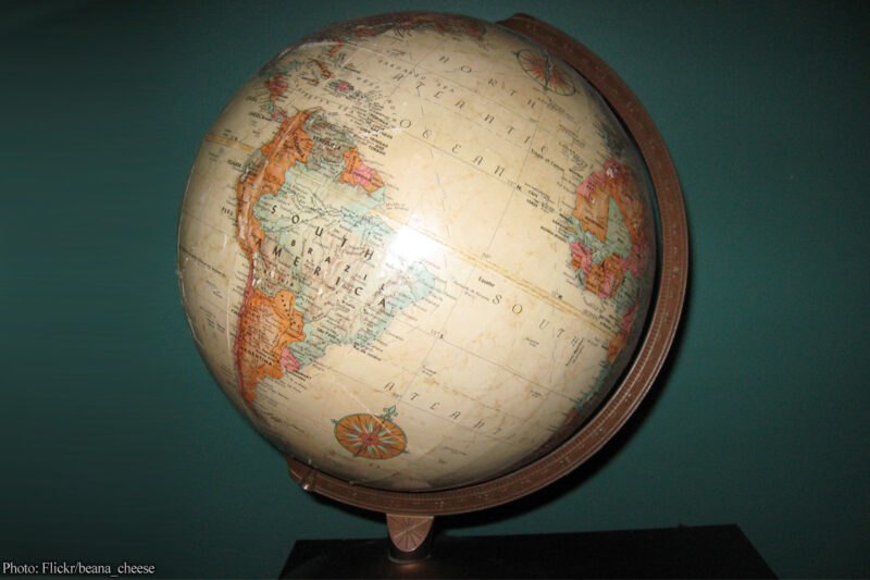 Photo of a globe