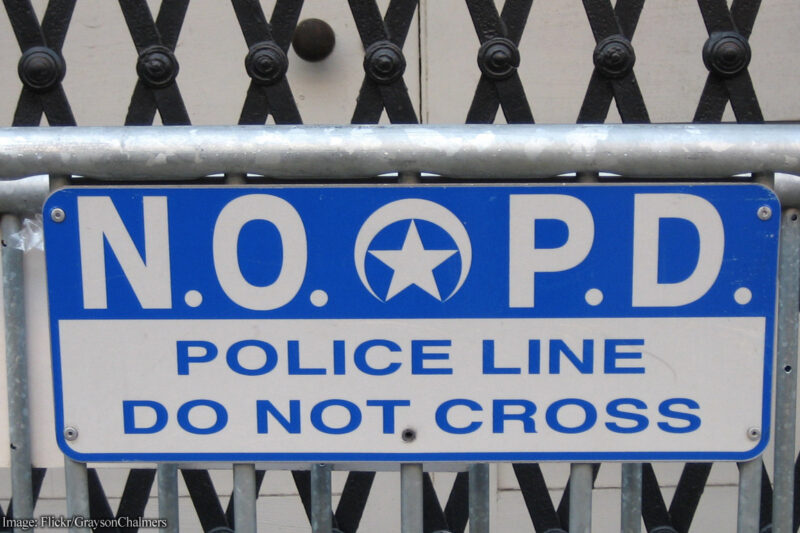 Sign: NO PD Police Do Not Cross