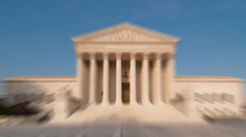 Blurred photo of Supreme Court building