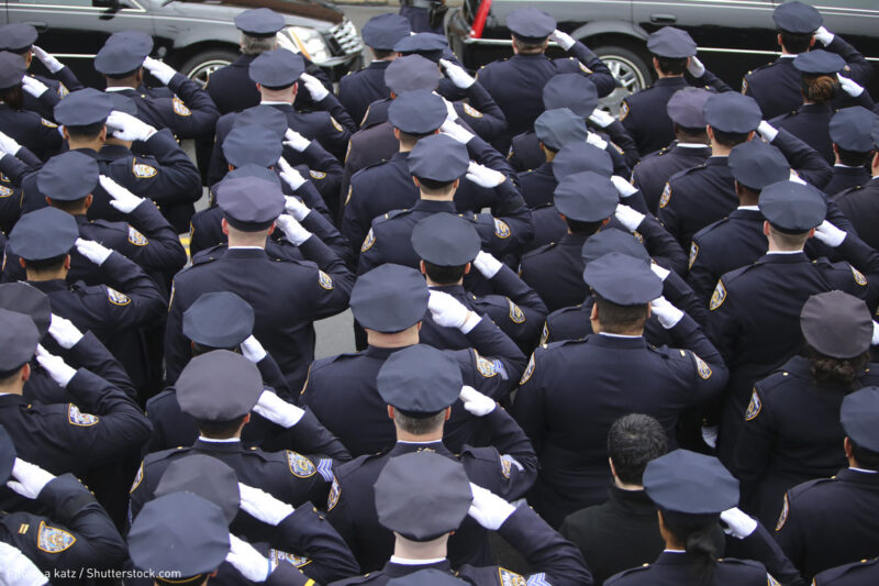 Police saluting