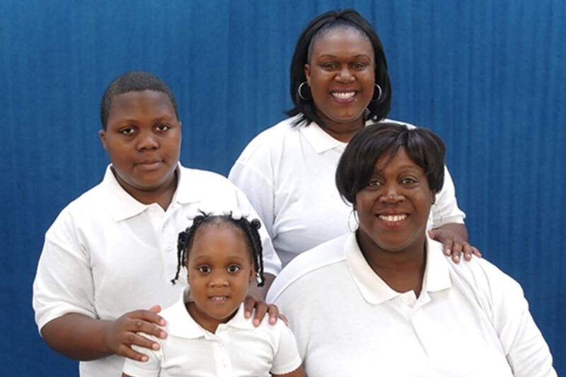 Alisha Coleman, with her family: daughter Kristi, son Jerimiah and granddaughter Iyuana