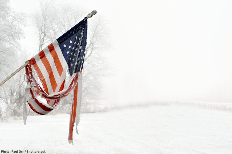 American Flag Ripped