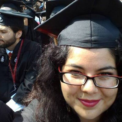 Lisette Diaz, a DACA recipient, at her Harvard graduation.