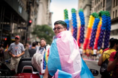 Gavin Grimm at New York Pride March