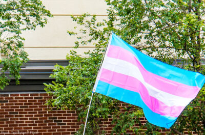 Trans Flag at March