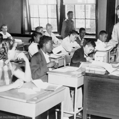 A classroom in the 1950s