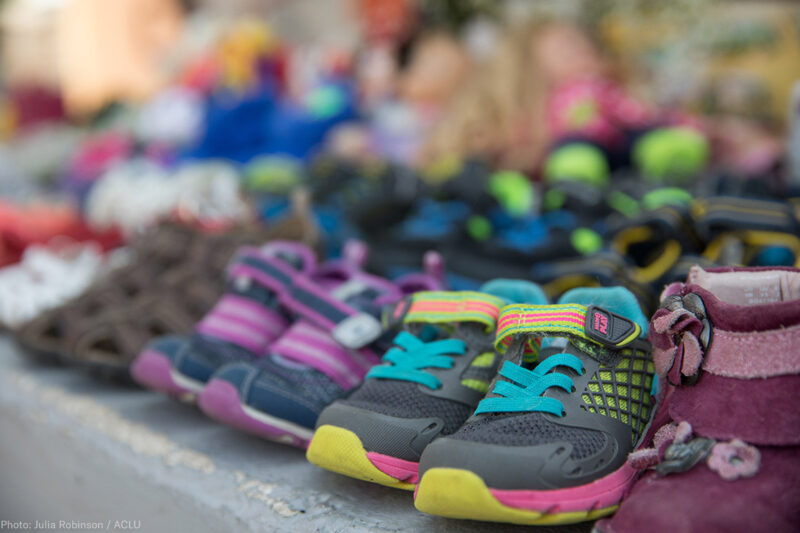 Children's shoes placed together