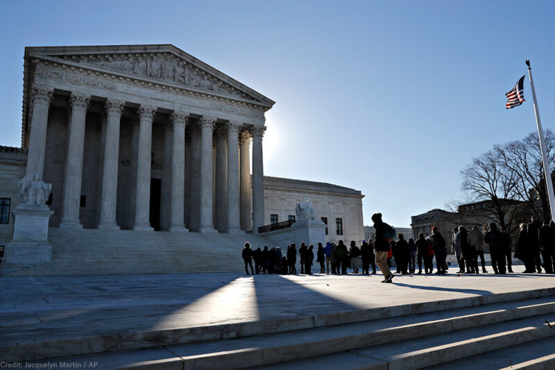 Line outside Supreme Court