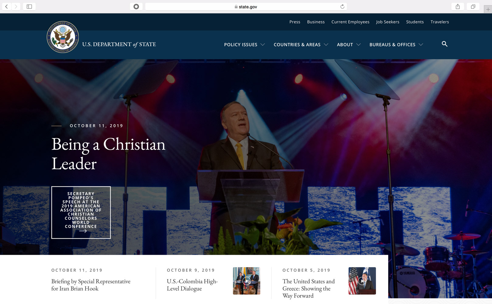 Screenshot of state.gov