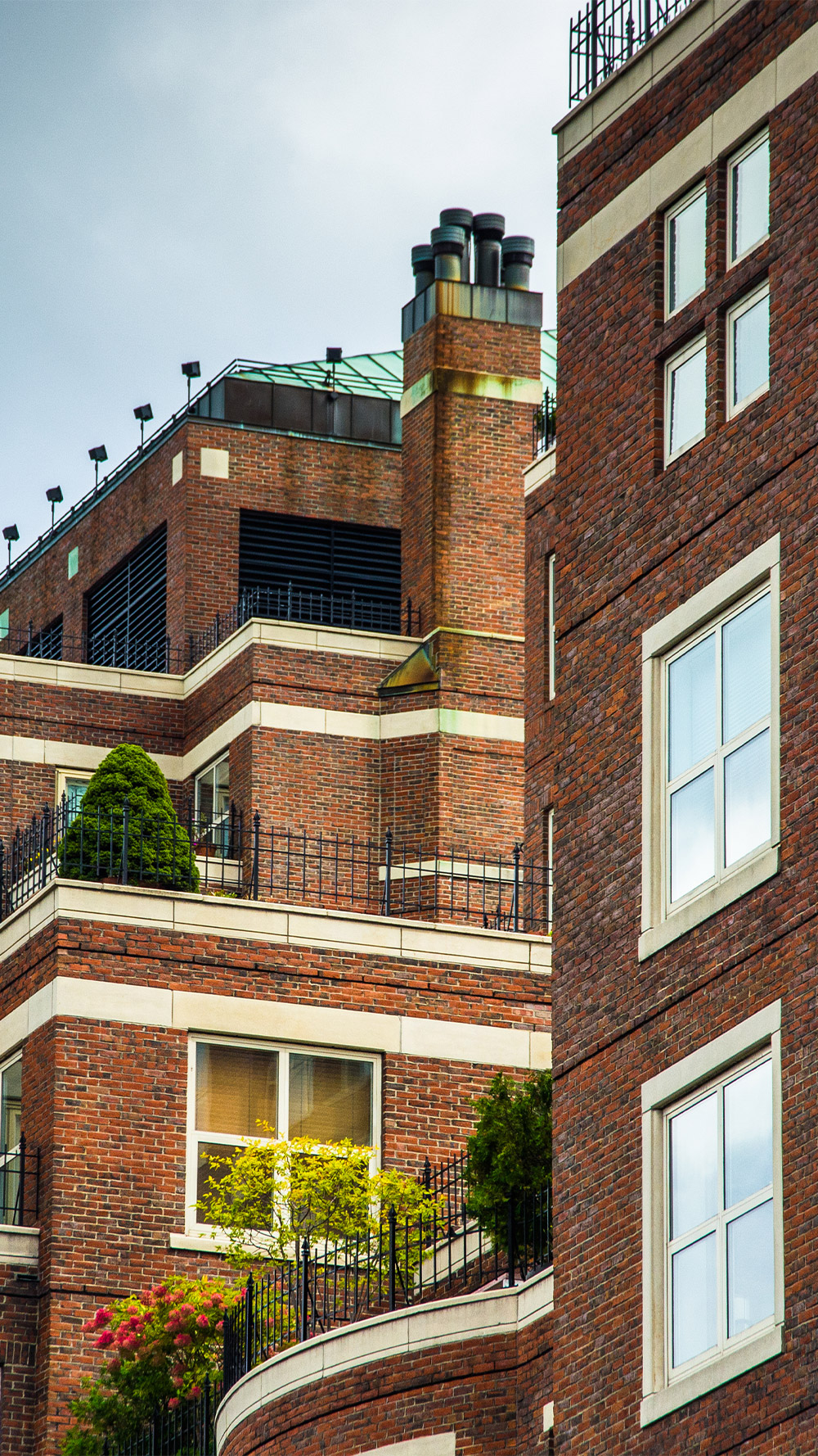 the side of a brick building