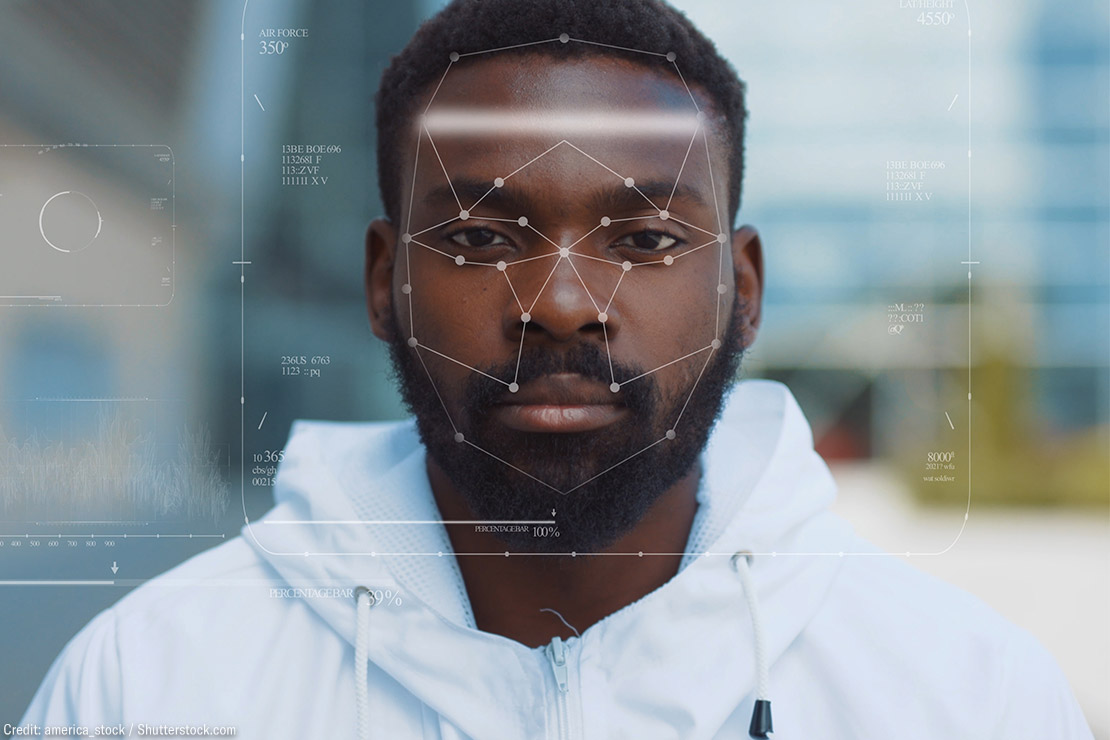 Digital Face Scan of Young Serious Black Guy, Isolated on Black Background  Stock Image - Image of interface, system: 232013871