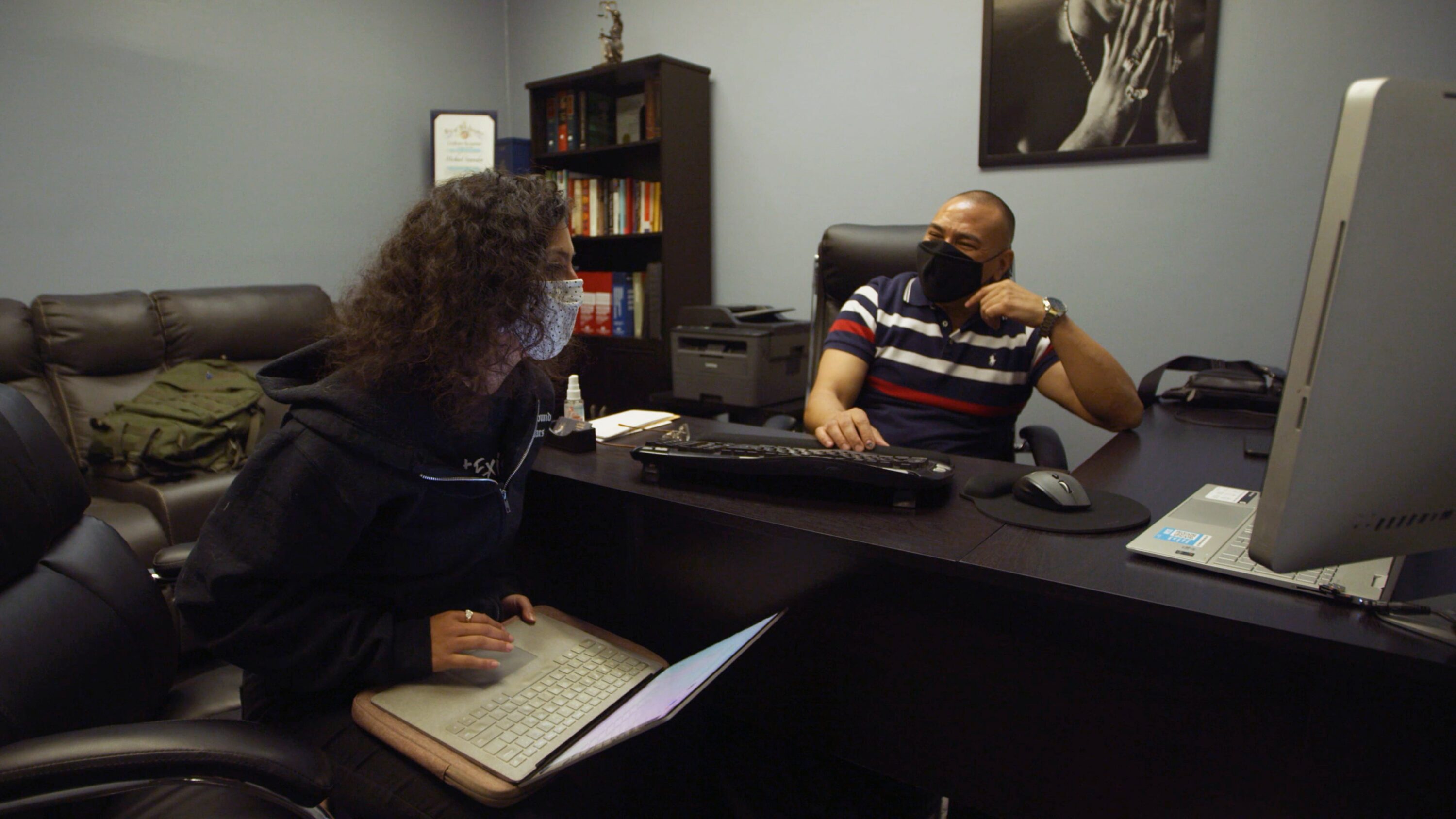 Nalya Rodriguez and Michael Saavedra of the Youth Justice Coalition in Los Angeles