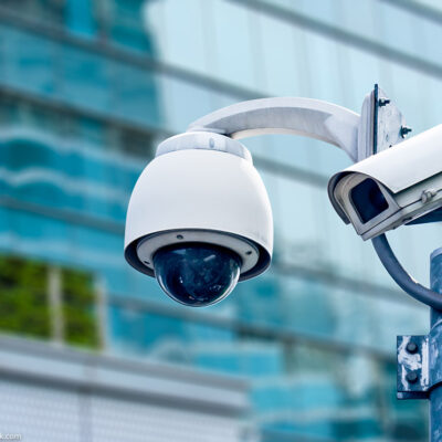 Street camera with building in background