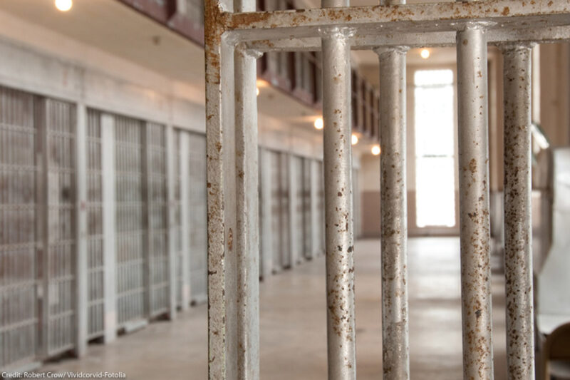 A photo of prison bars.