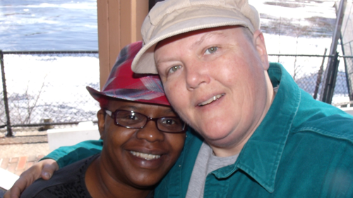 A photo of Charvonne Kemp and Marie Carlson