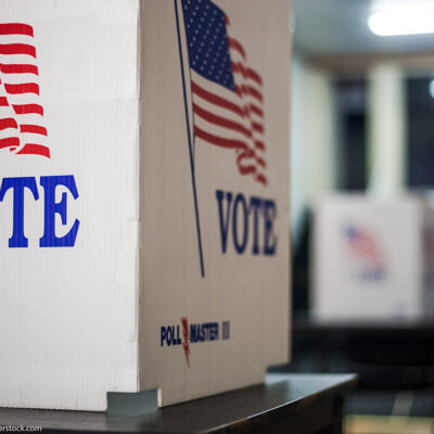 A voting booth