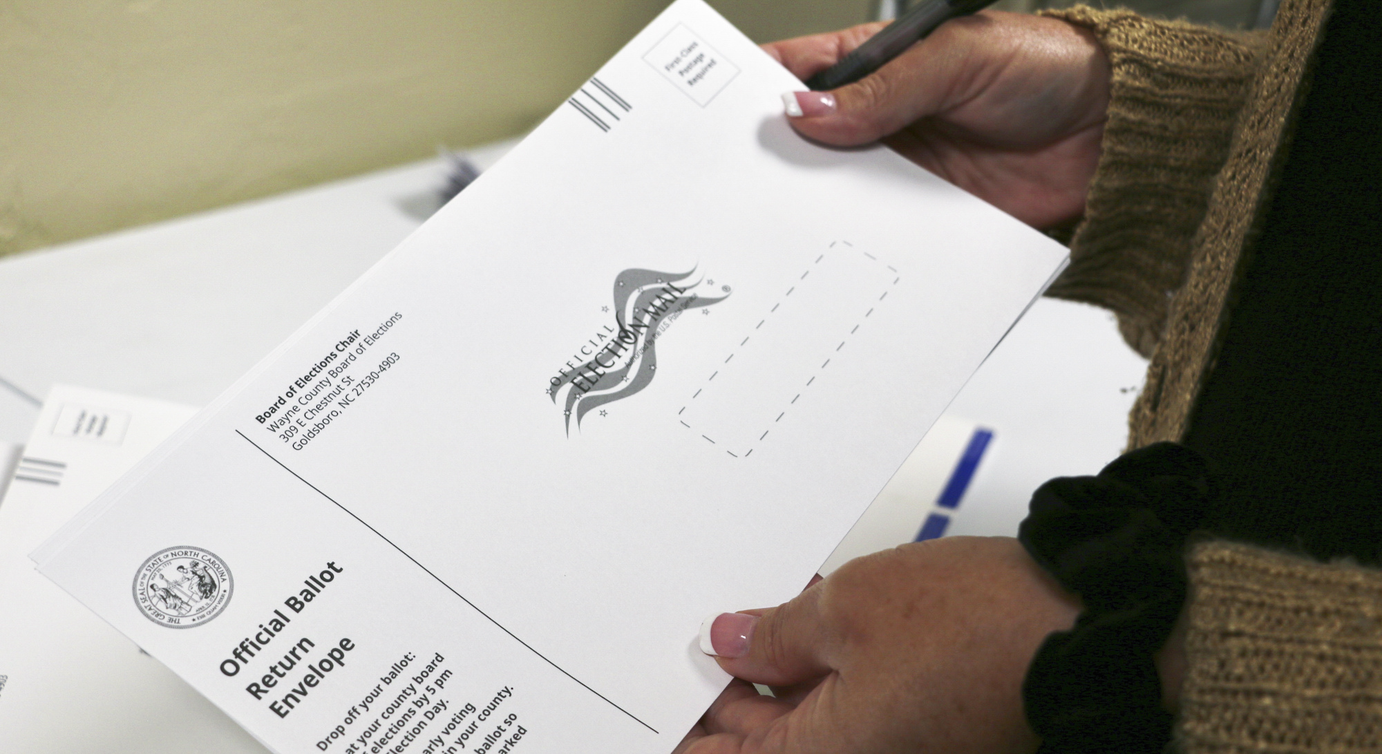 An absentee ballot.