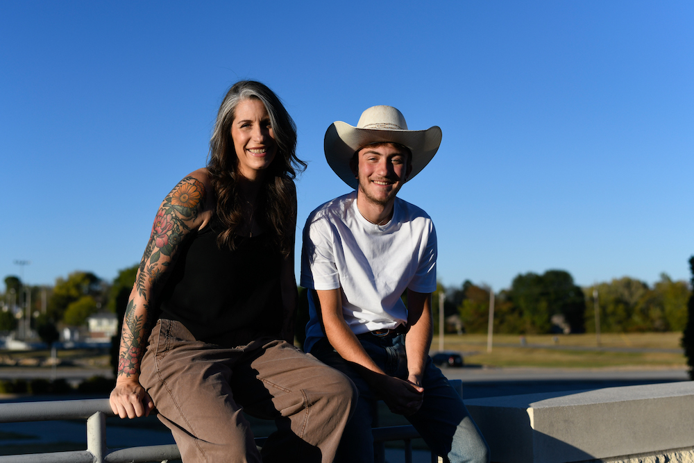 Dylan Brandt and his mother Joanna.