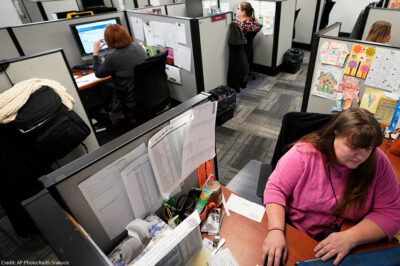 An intake call screening center for the Allegheny County Children and Youth Services office.