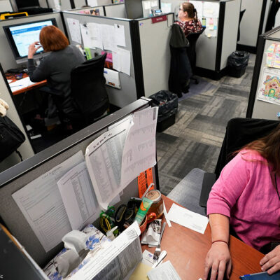 An intake call screening center for the Allegheny County Children and Youth Services office.