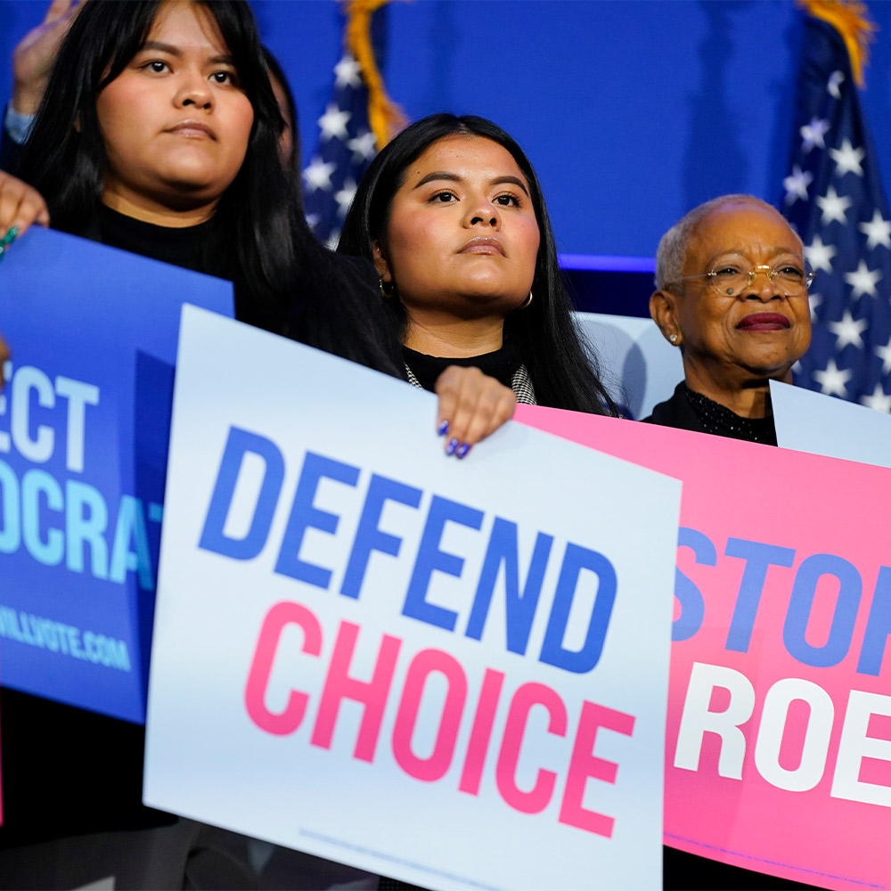 The ACLU of Michigan and some of it's supporters rallying to put Proposal 3 on the ballot this past November, which would restore the protections of Roe v. Wade in the Michigan Constitution.