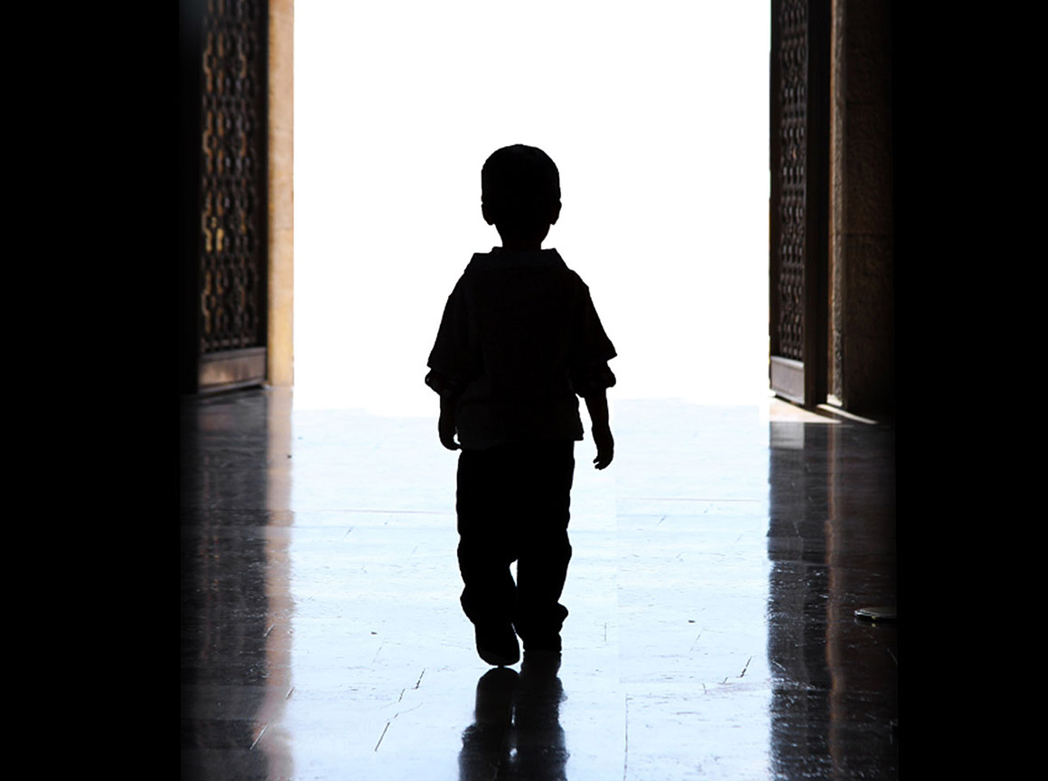 Child alone in court