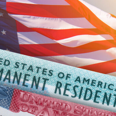 U.S. visa and Permanent Resident Green Card.