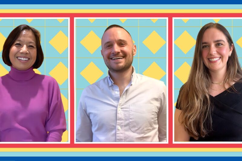 An ACLU graphic featuring Sophia Lin Lakin, Jonathan Topaz, and Molly McGrath with the phrase ACLU Pop Quiz Voting Rights Addition.