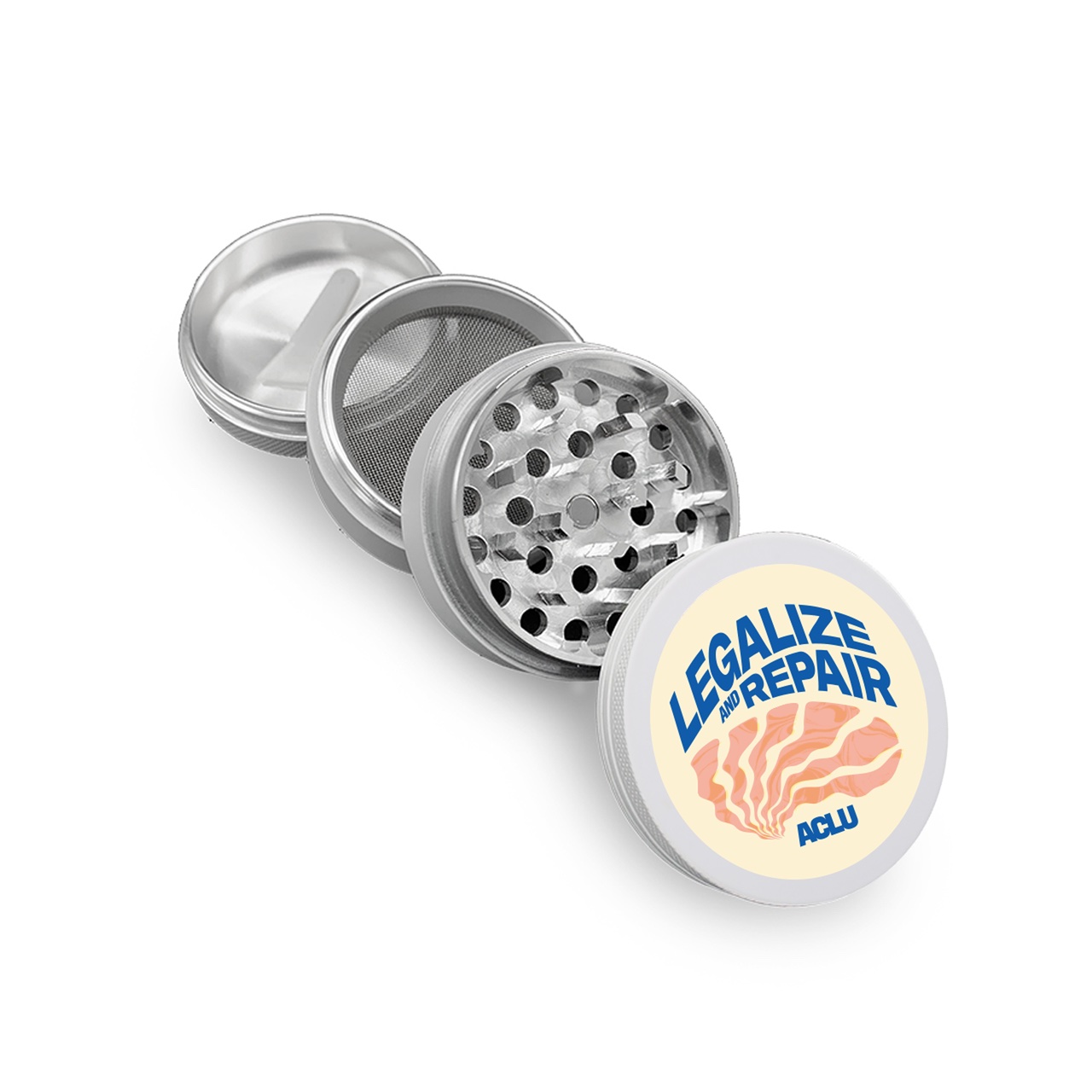 A picture of the Legalize and Repair Grinder from the ACLU store.