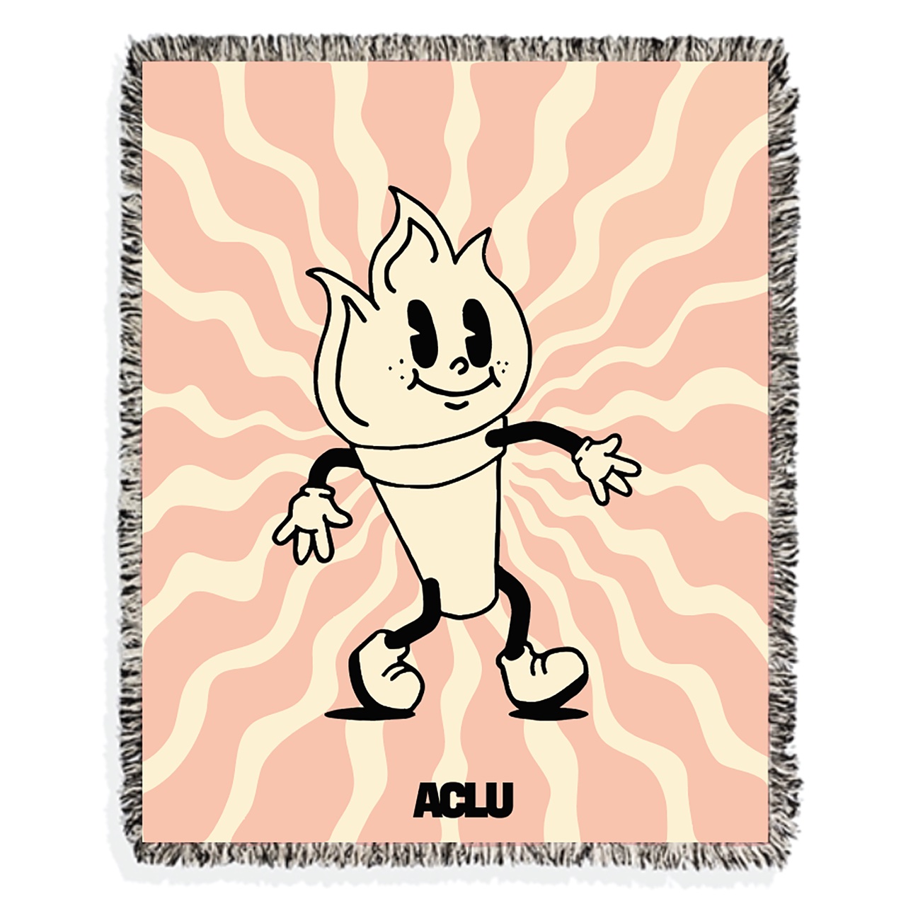 A picture of the Torchy Woven Blanket from the ACLU store.